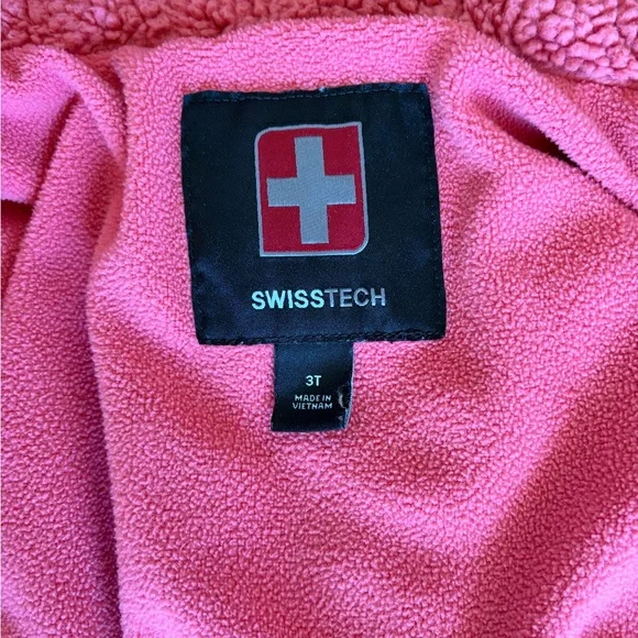 Swiss Tech 3T pink color block parka winter coat snow suit coat - Picture 5 of 10